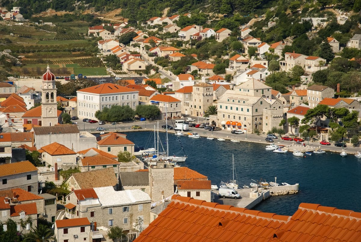 Seaside town in Bol, Croatia