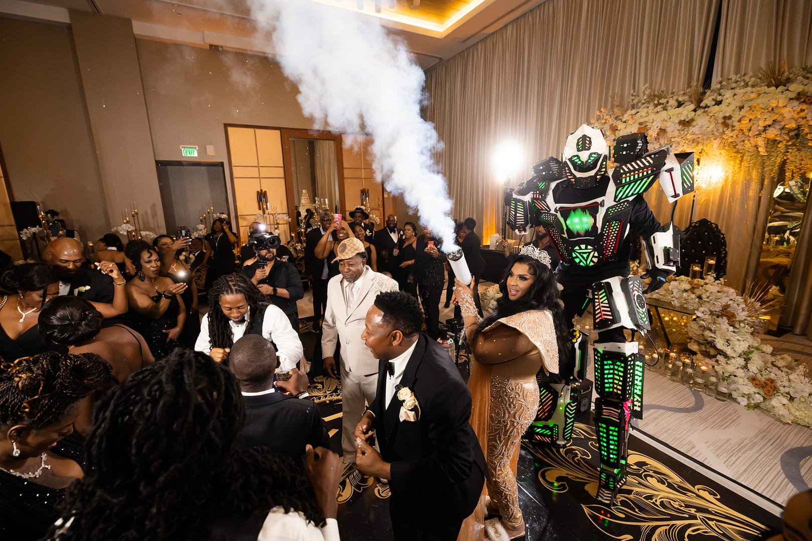 Transformers Performer at Wedding Reception on the Dance Floor 