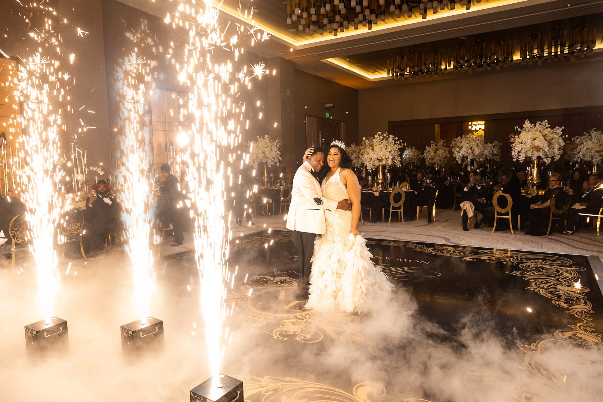 Bride and Groom First Dance Sparklers