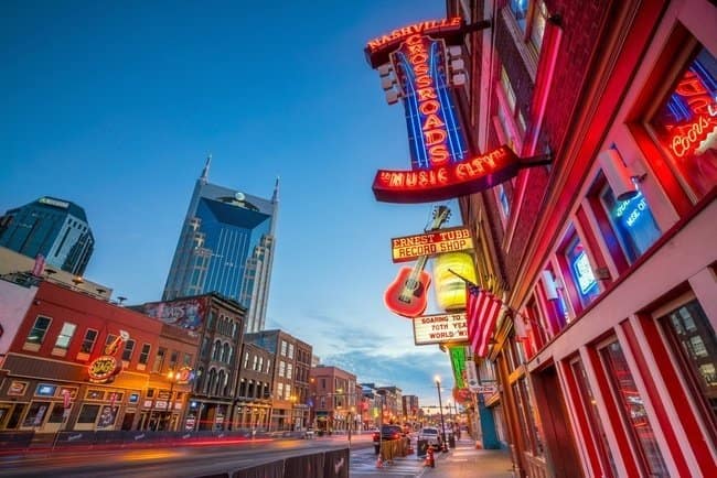 A music-filled party can be had in Nashville, Tennessee.