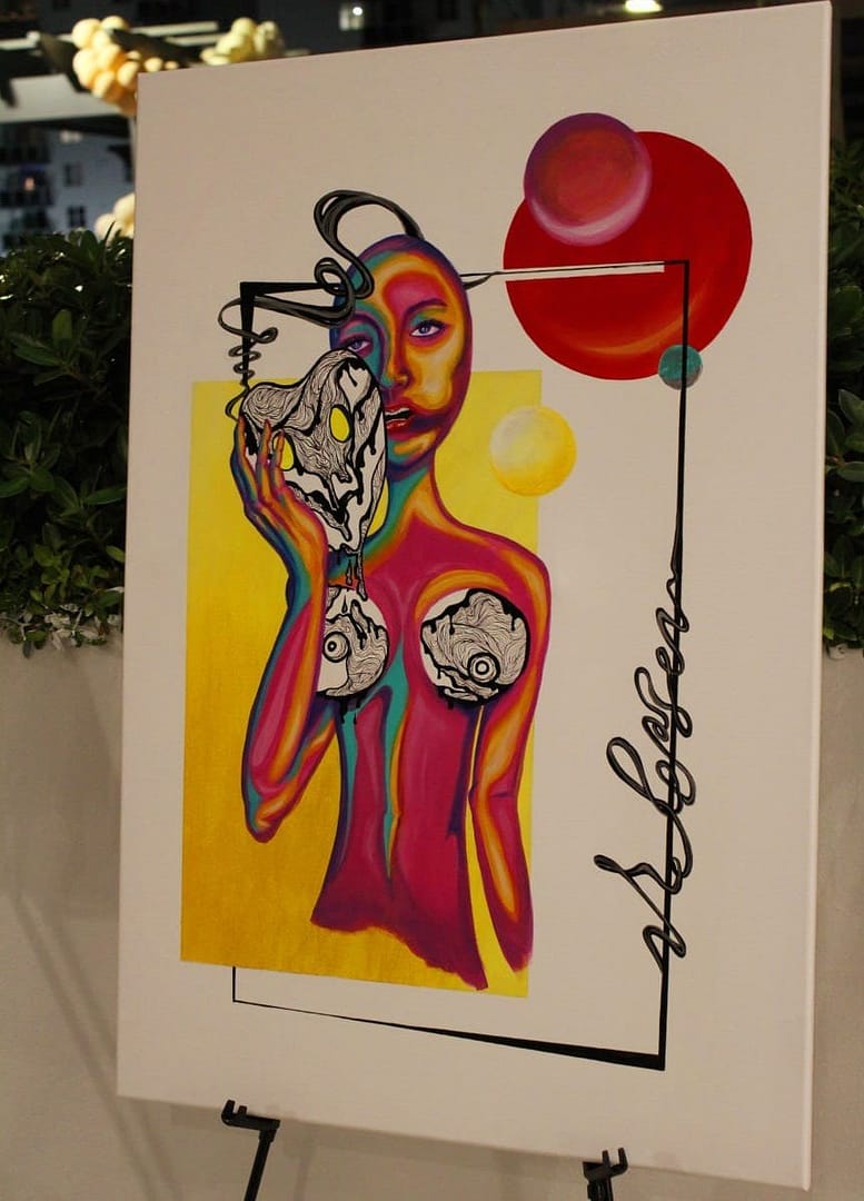 Artwork by Dani Galleri who showcased at the Art of Love event during Art Basel 2023 