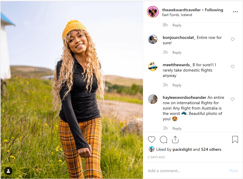 female travel in iceland