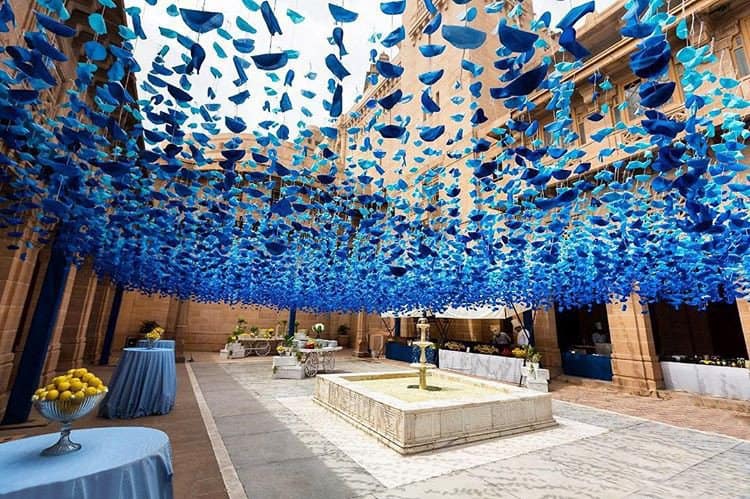 Blue Ceiling Decor