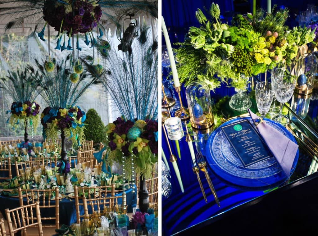 blue table decor